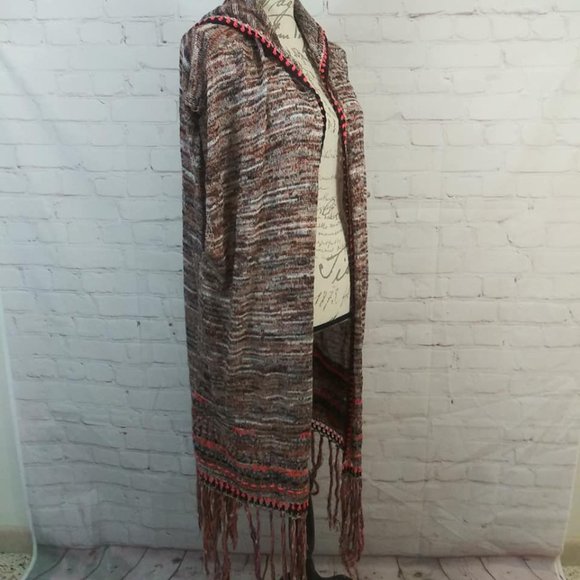 Free People Jungle Heat Fringe Cardigan Sz Medium - Picture 5 of 13